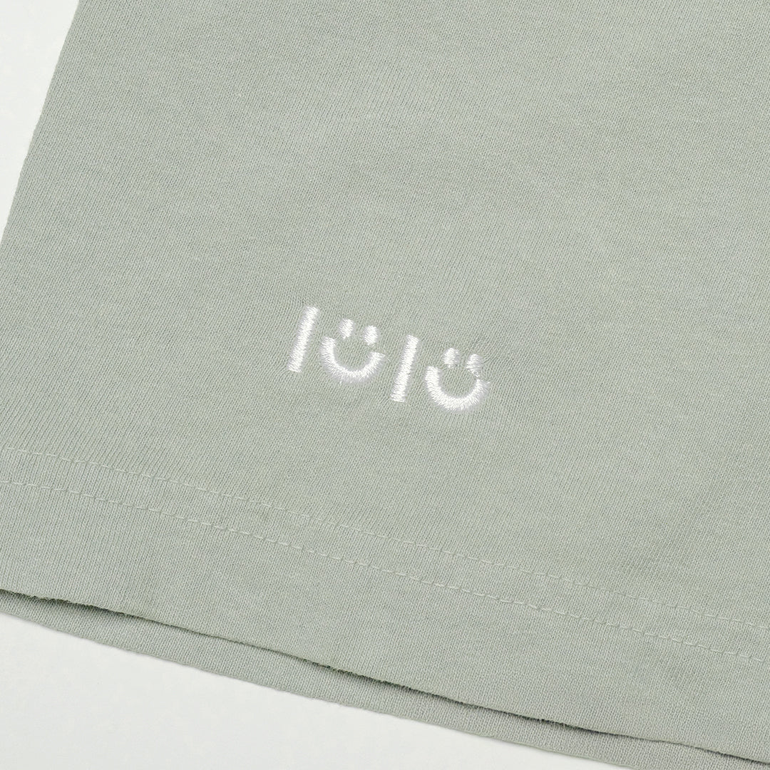 LULU® | HELLO HELLO EMBROIDERED TEE (SAGE)