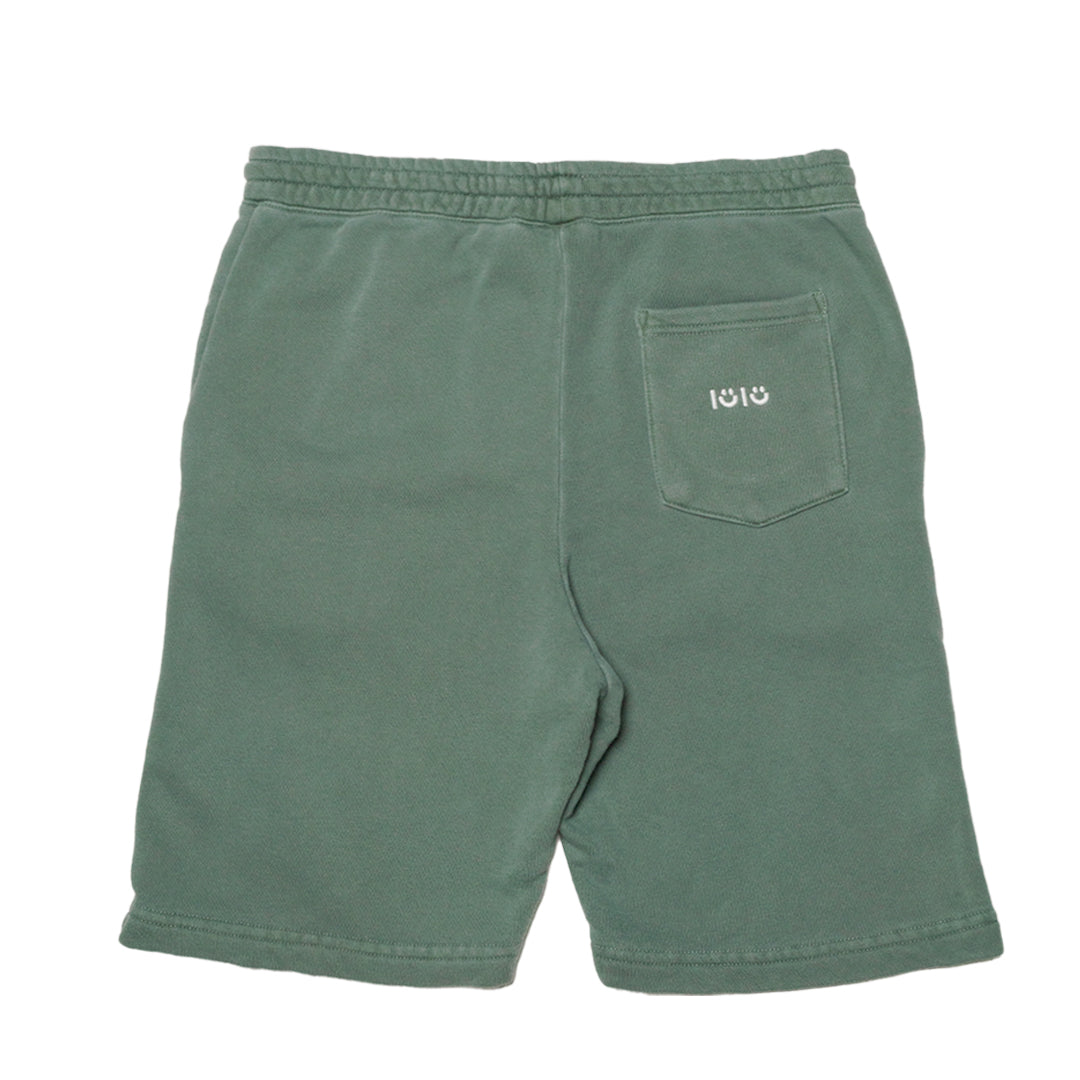 LULU® | HELLO HELLO EMBROIDERED SWEATSHORT (PIGMENT GREEN)